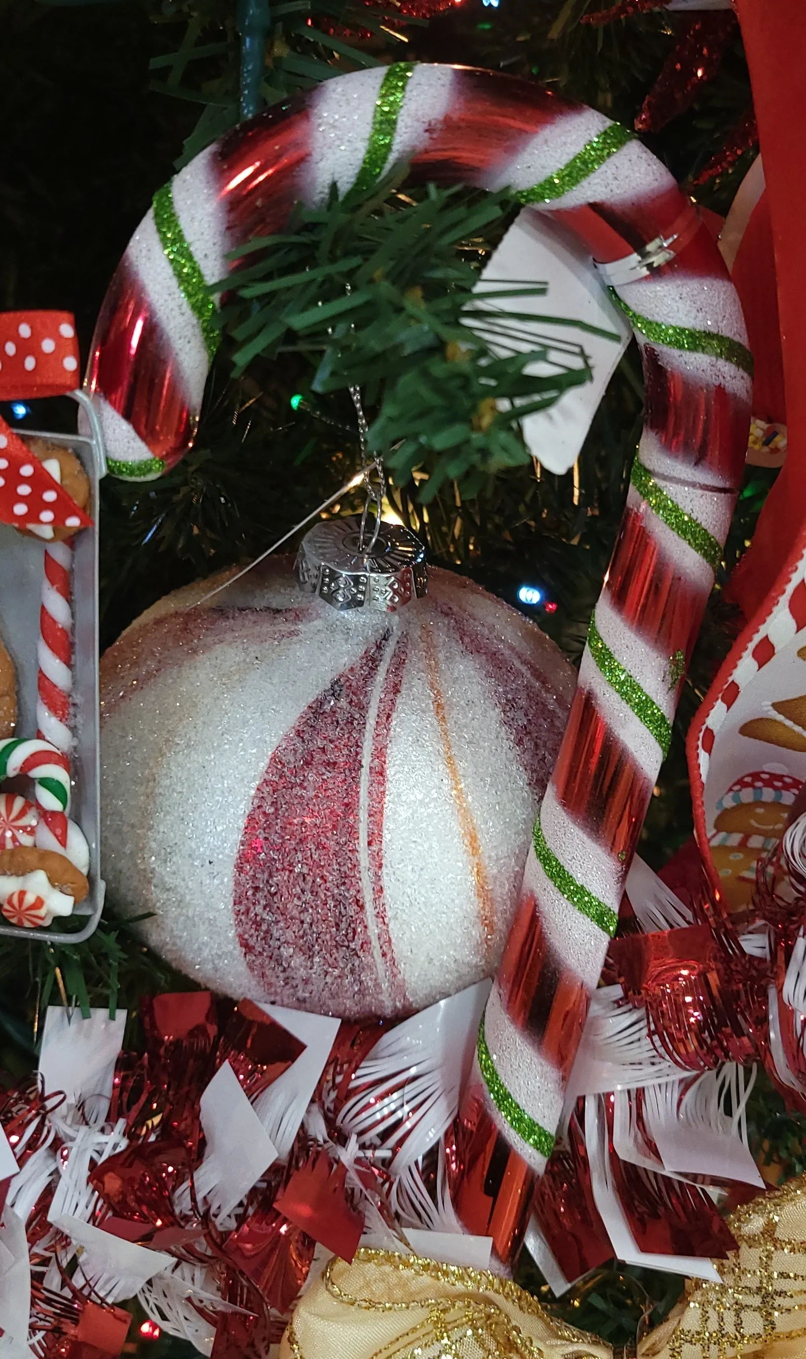 13" Shiny Candy Cane Ornament