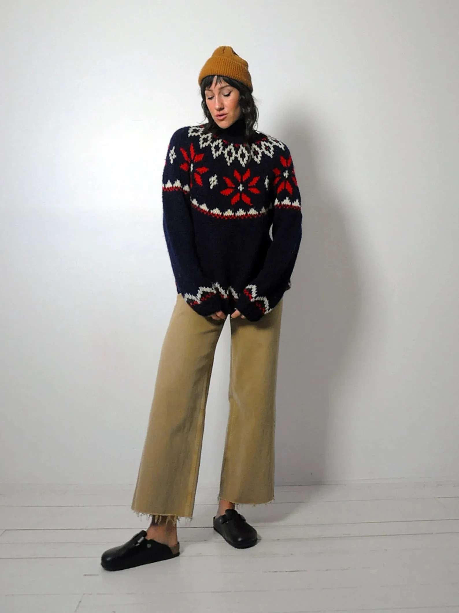 1970's Navy Jantzen Fairisle Ski Sweater