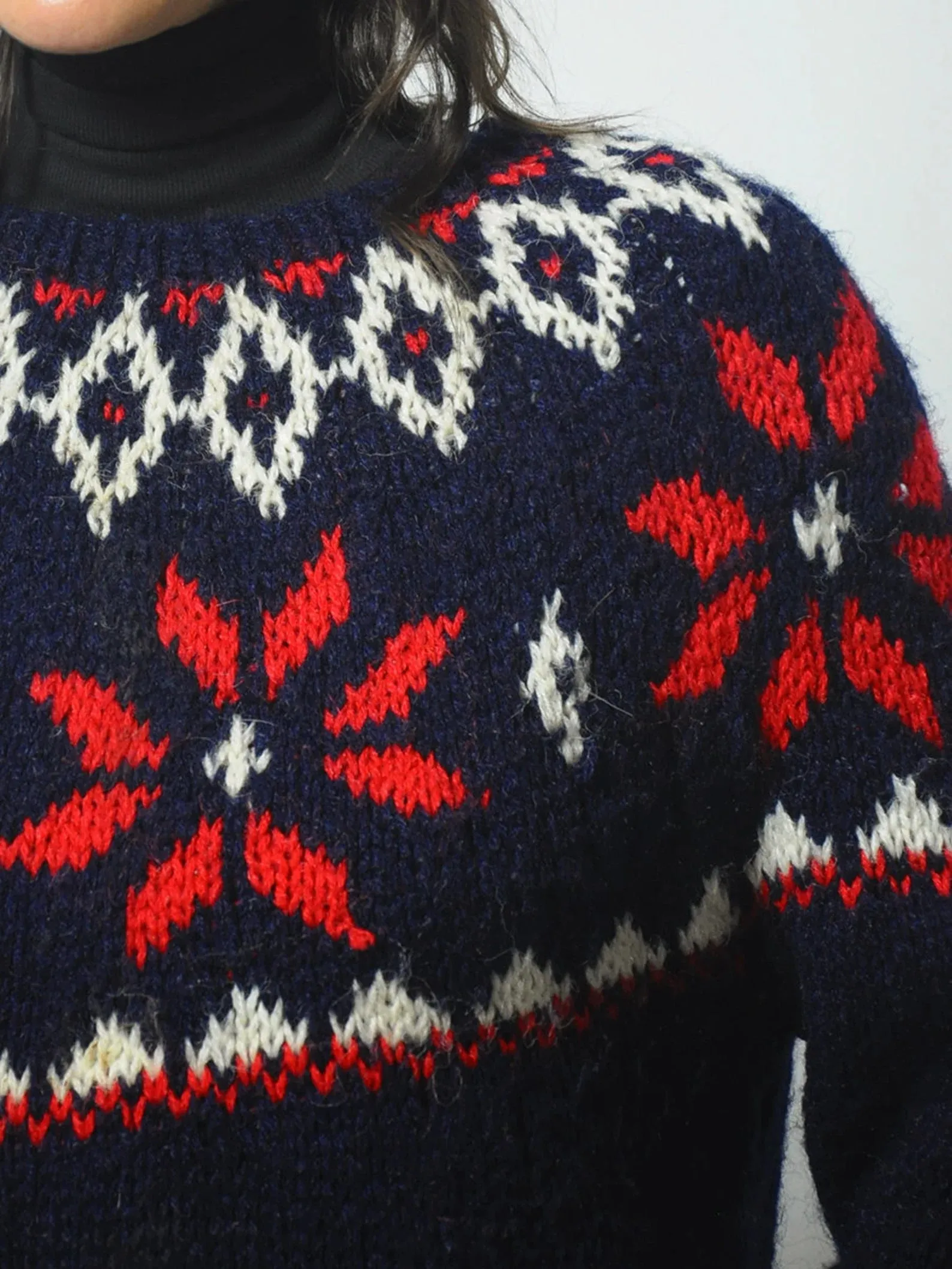 1970's Navy Jantzen Fairisle Ski Sweater