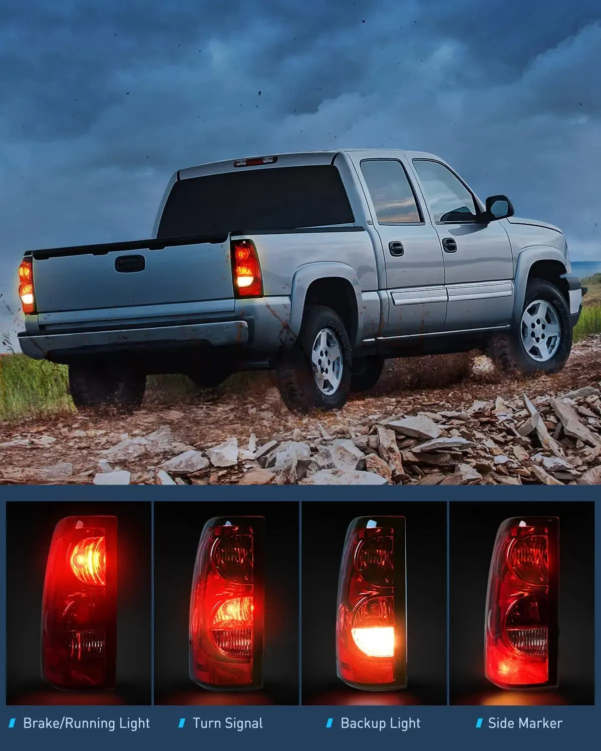 2003-2006 Chevy Silverado 1500 1500HD 2500 2500HD 3500 2007 Chevy Silverado 1500 2500 3500 Classic Tail light Assembly