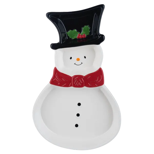 3-Section Snowman Serving Platter for Just Jill