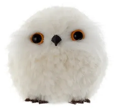 3.15" Fluffy White Owl Ornament