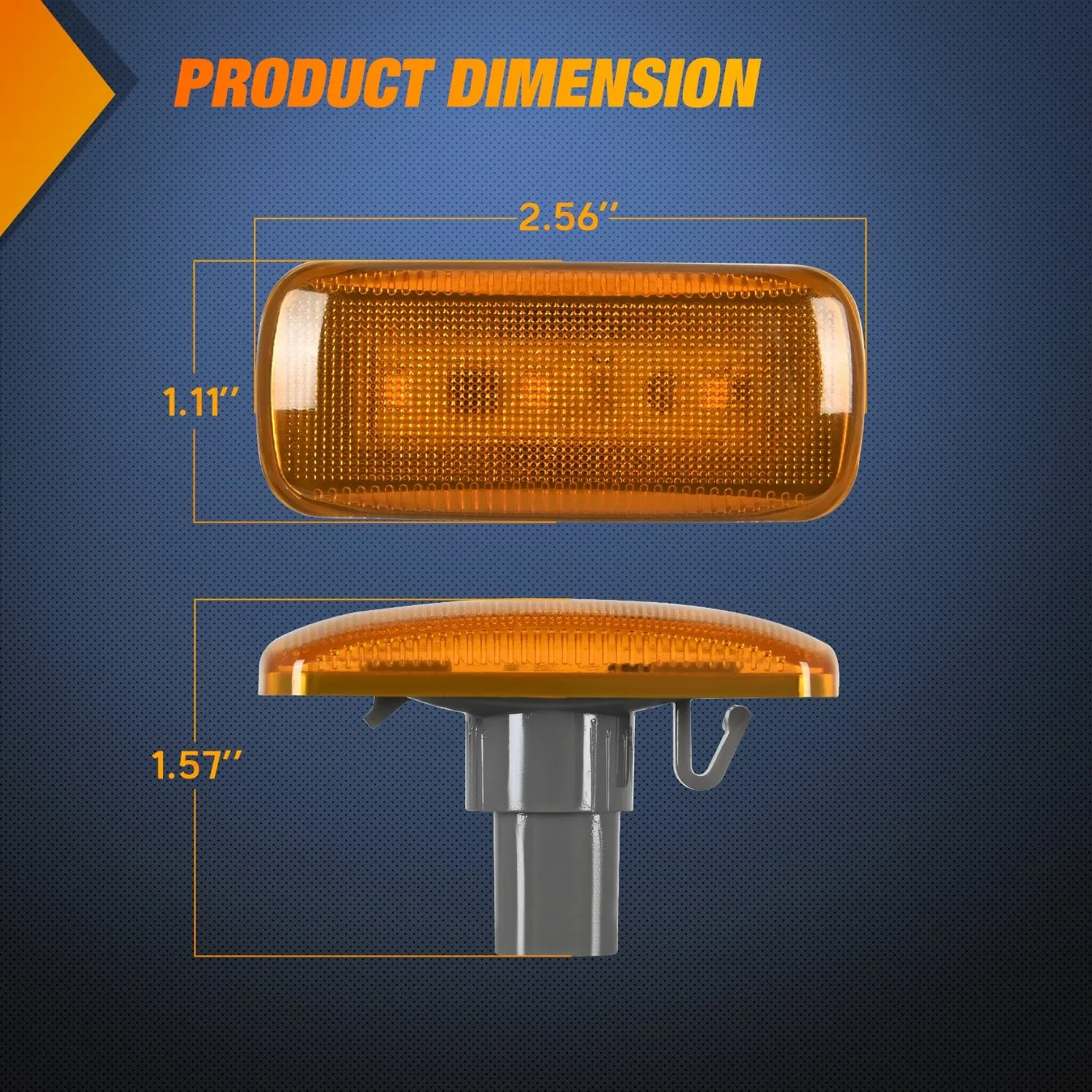 4 PCS 3 LED Red Amber Wheel Fender Side Marker Lights Compatible With 2010-2018 Dodge Ram 2500 3500 Super Duty