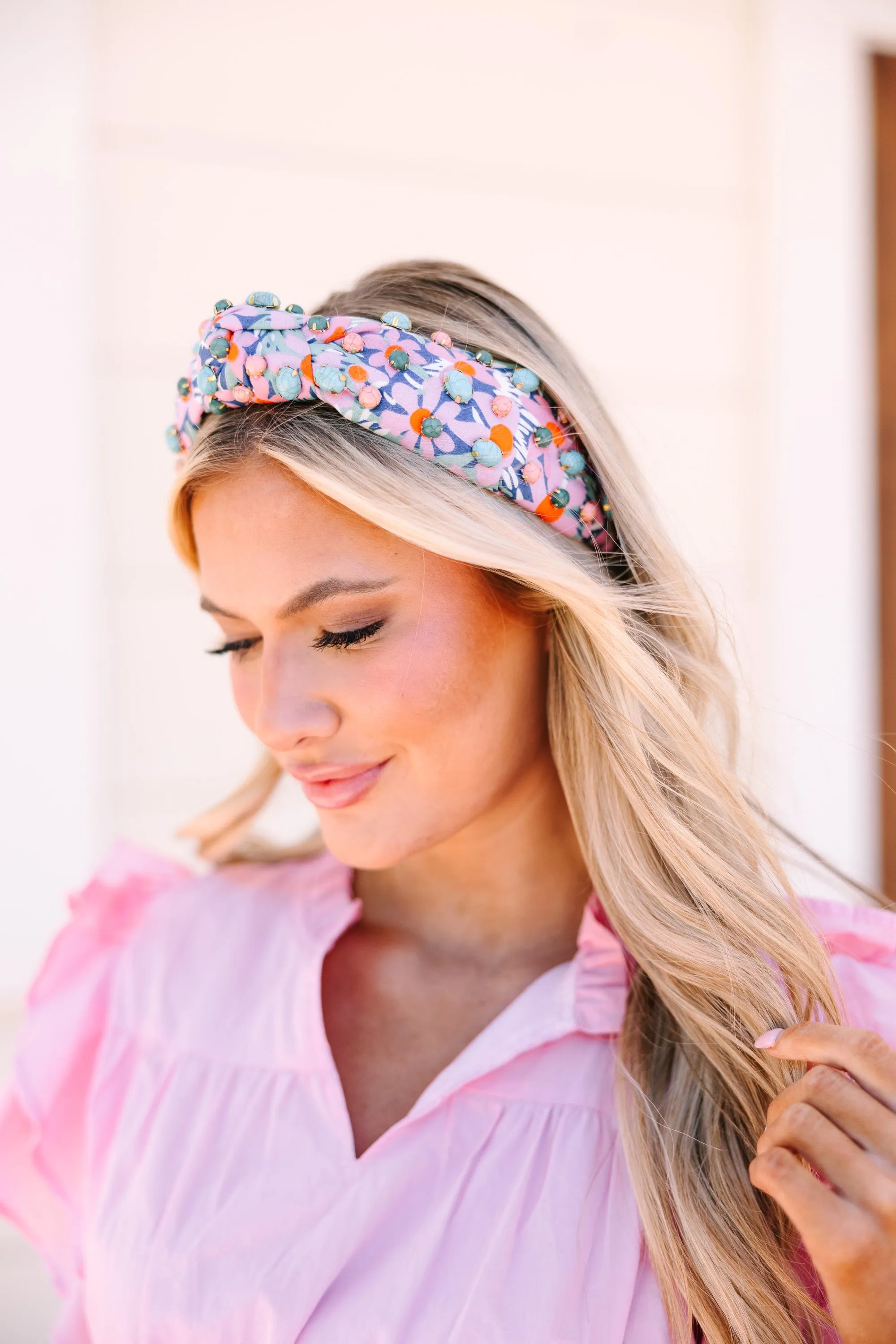 70s Floral Embellished Headband