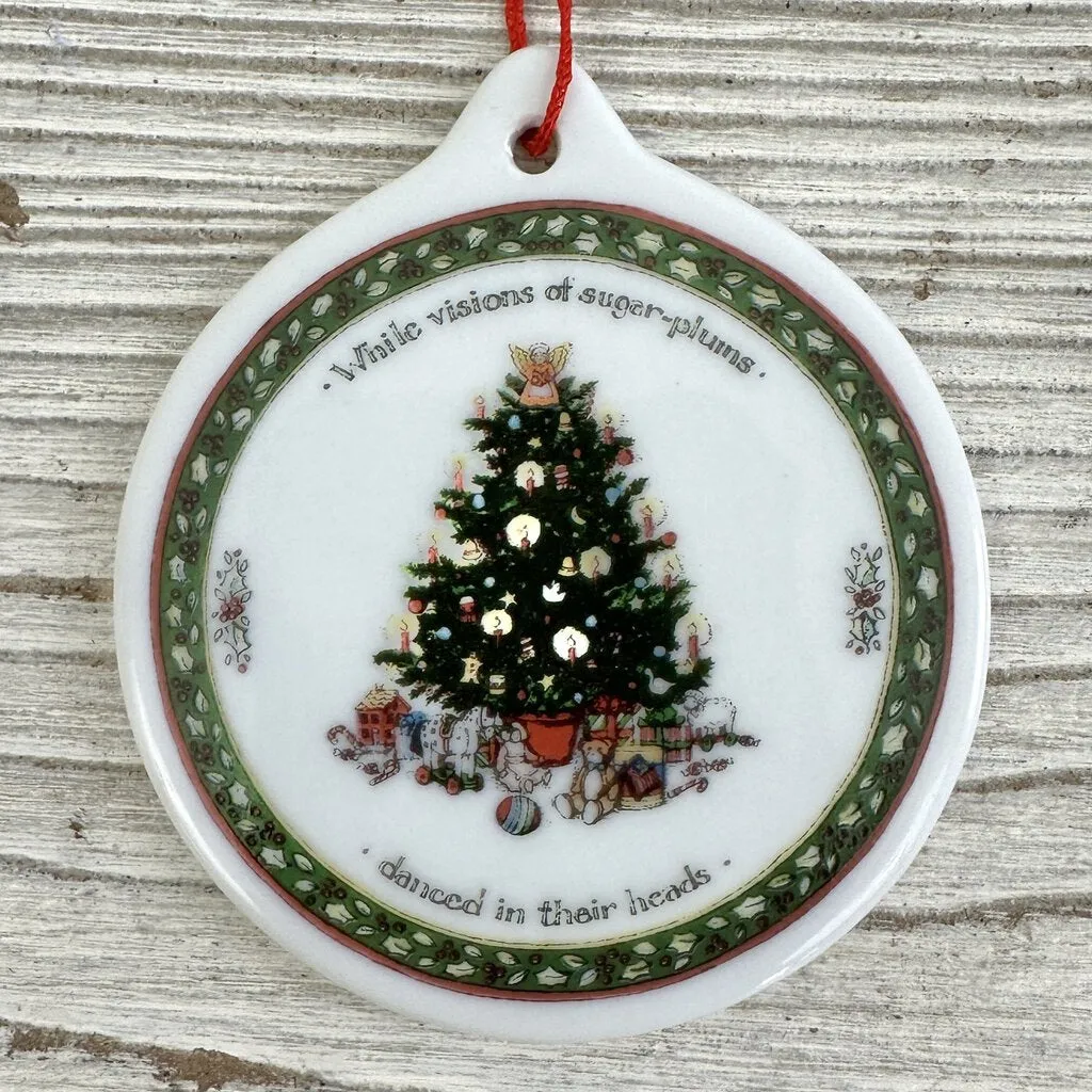 8 International China Ornaments “A Christmas Story” Porcelain 1996 Illustrated by Susan Winget w/Box /cb