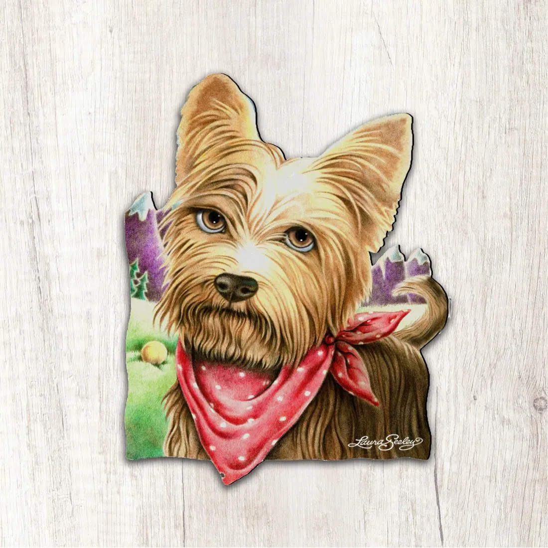 A Cool Drink Dog Holiday Outdoor Decor Large Ornament by Laura Seeley - Pets Dogs and Cats Decor - 8511020M