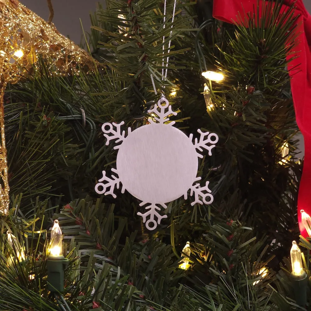 Abuela Snowflake Ornament Gratitude Gift - Thank You for Always Supporting Me, Christmas Holiday Decor with Engraved Inspirational Words of Dependable Love and Confidence