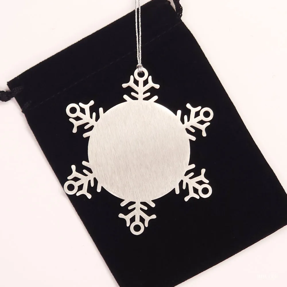 Abuela Snowflake Ornament Gratitude Gift - Thank You for Always Supporting Me, Christmas Holiday Decor with Engraved Inspirational Words of Dependable Love and Confidence