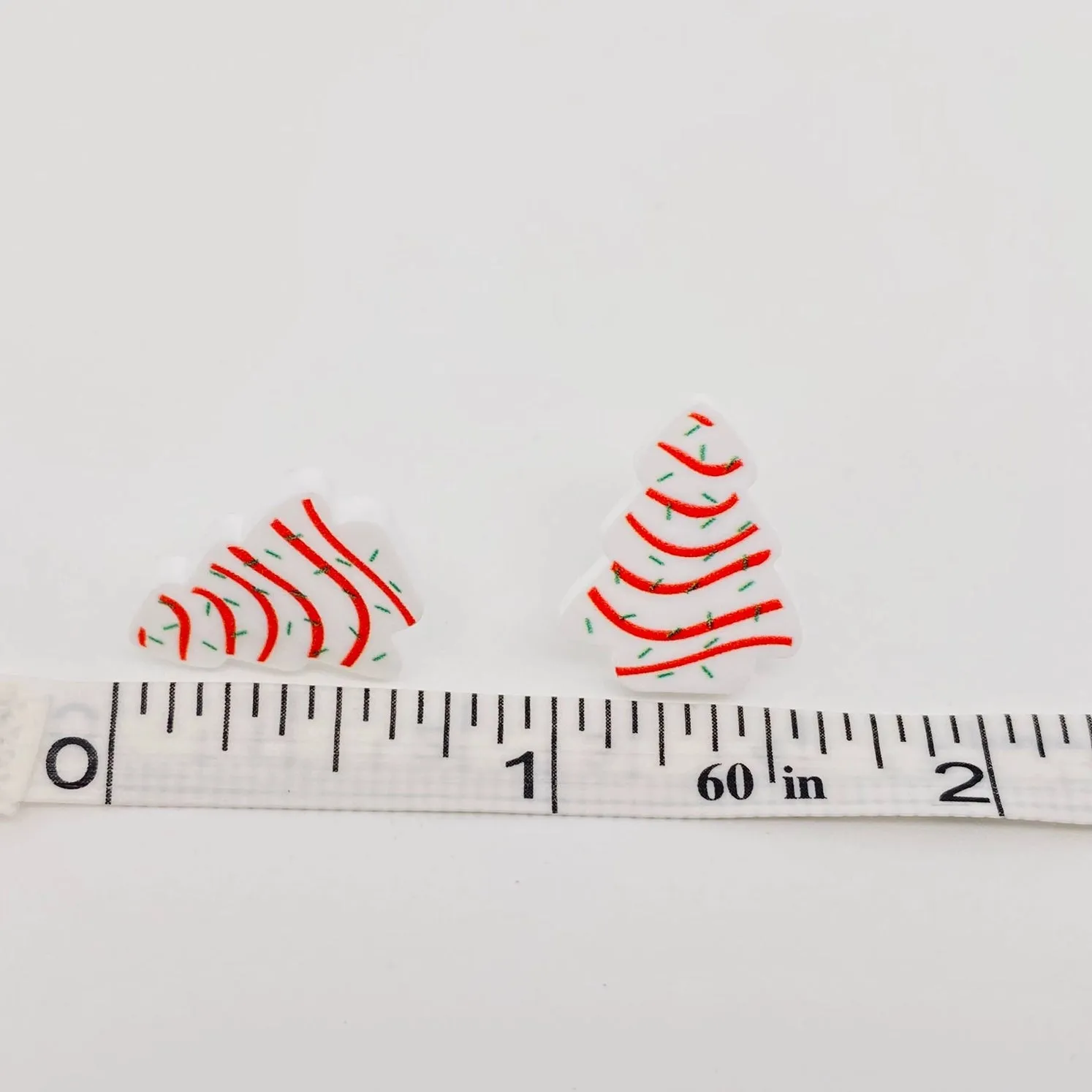Acrylic Christmas Tree Earrings - Final Sale