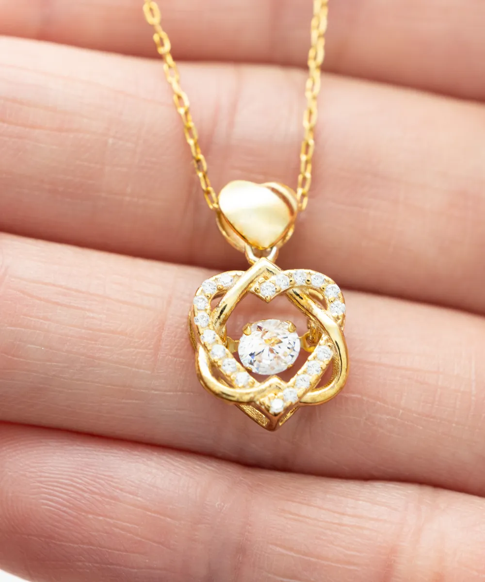 Admixture Technician Wife Heart Knot Gold Necklace No One Should Underestimate A Woman Who Is Also An Admixture Tech