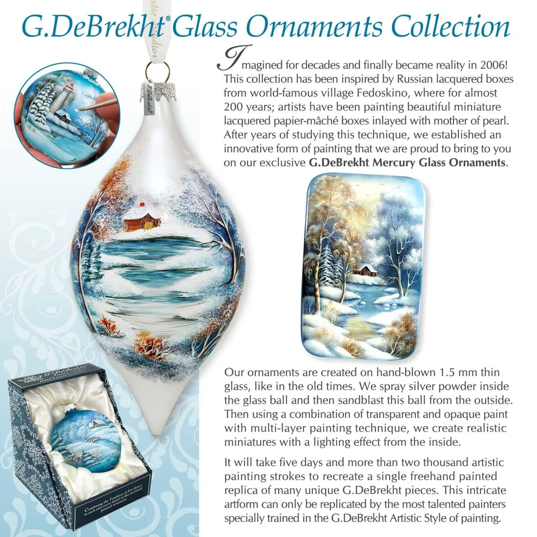 Angel Bell Glass Ornament by G. DeBrekht - Nativity Holiday Décor - 73161