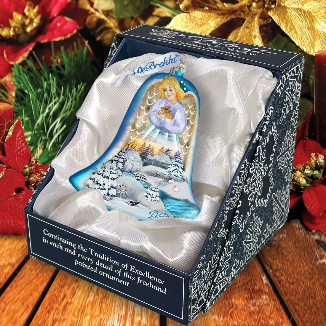 Angel Bell Glass Ornament by G. DeBrekht - Nativity Holiday Décor - 73161
