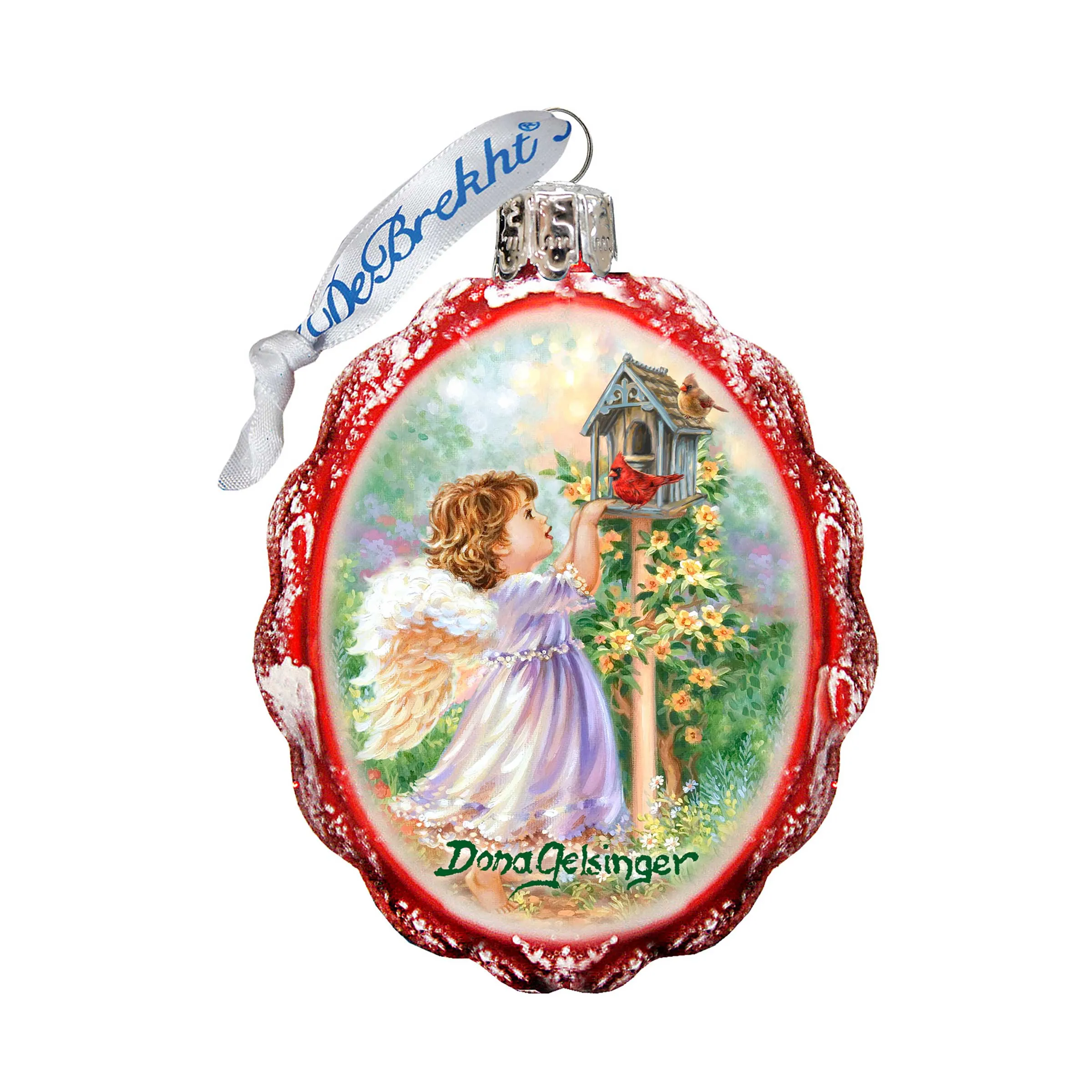 Angels Are Near Mercury Glass Ornament by D. Gelsinger - Nativity Holiday Décor - 778116-DG
