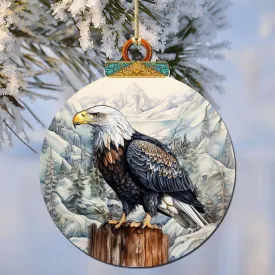 Bald Eagle Majesty Wooden Ornaments by G.Debrekht - Wildlife Holiday Décor - 870059