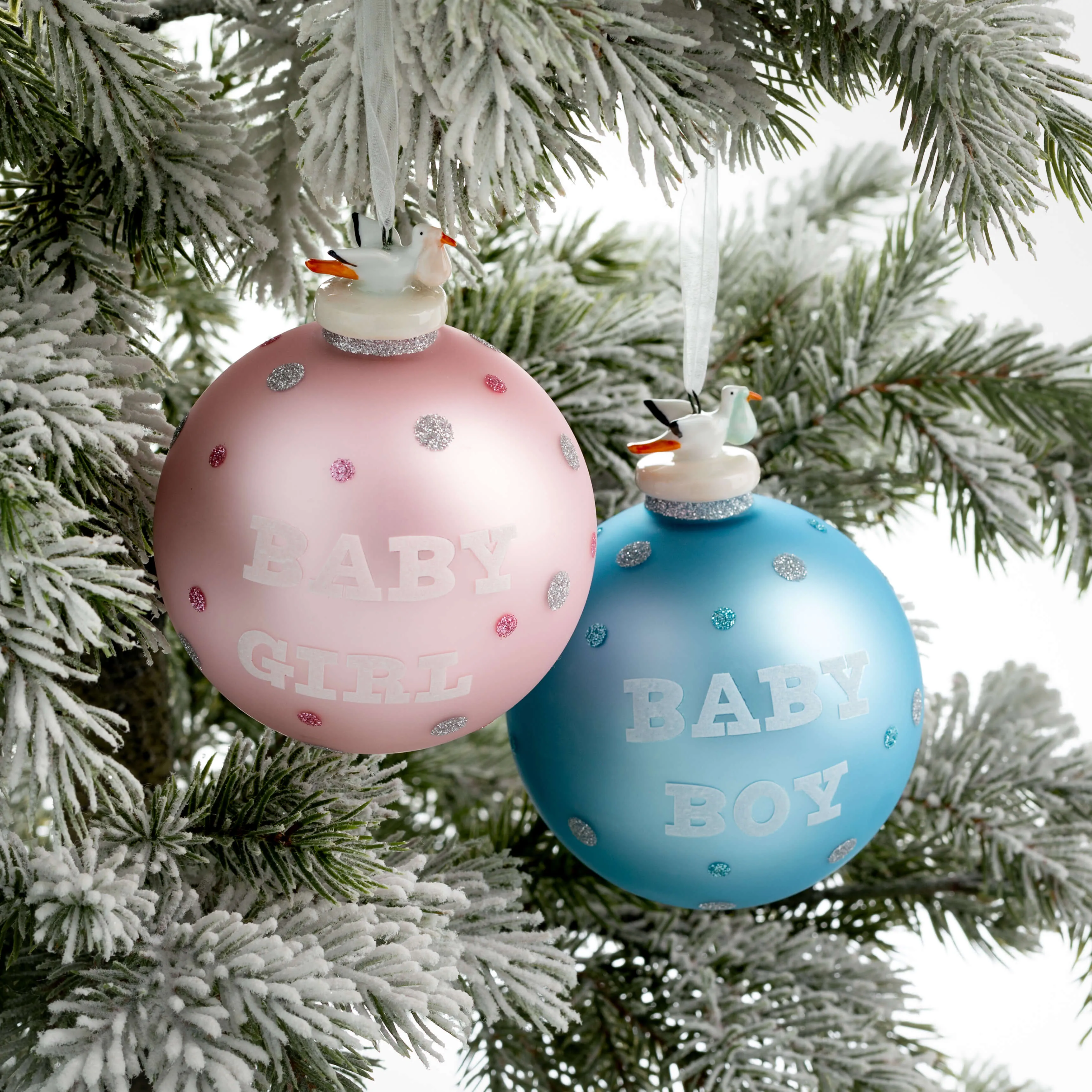 Blue Baby Boy Ball Ornament