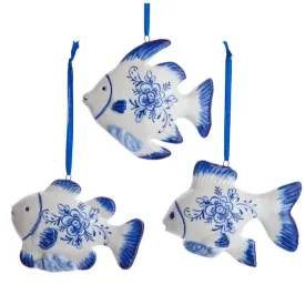 Blue Delft Porcelain Fish Ornament
