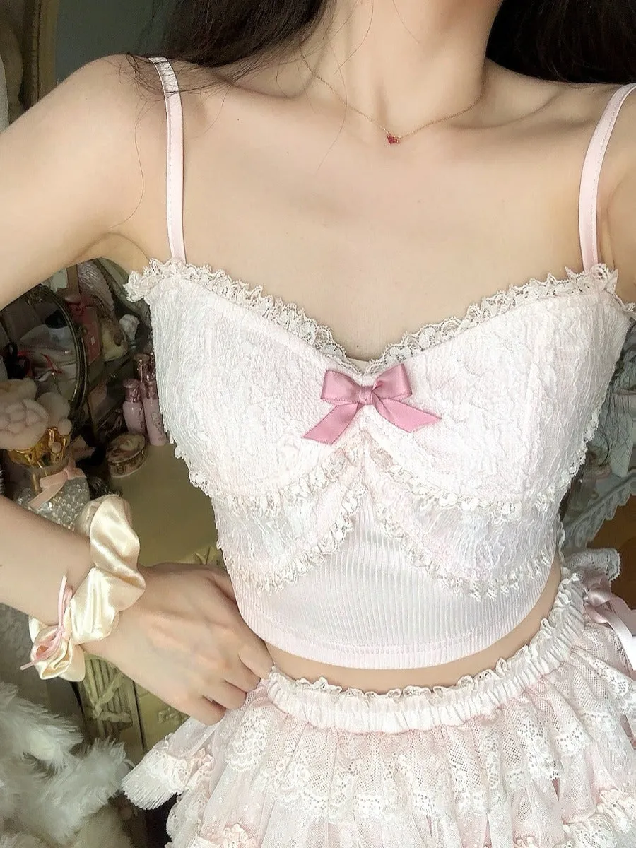 Bobon21 Lucky Butterfly Lace Suspenders