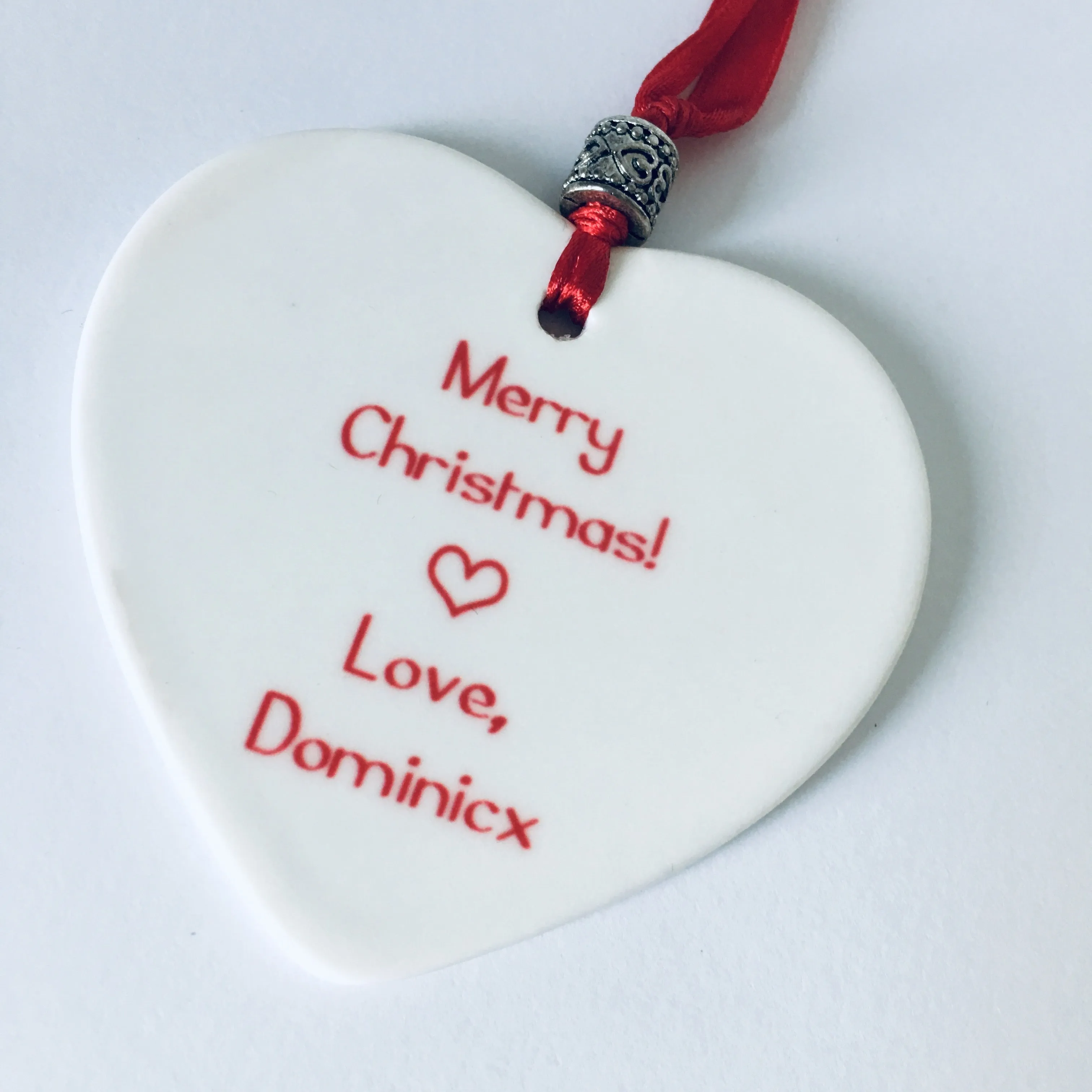 Ceramic Heart Tree Decorations – Personalised