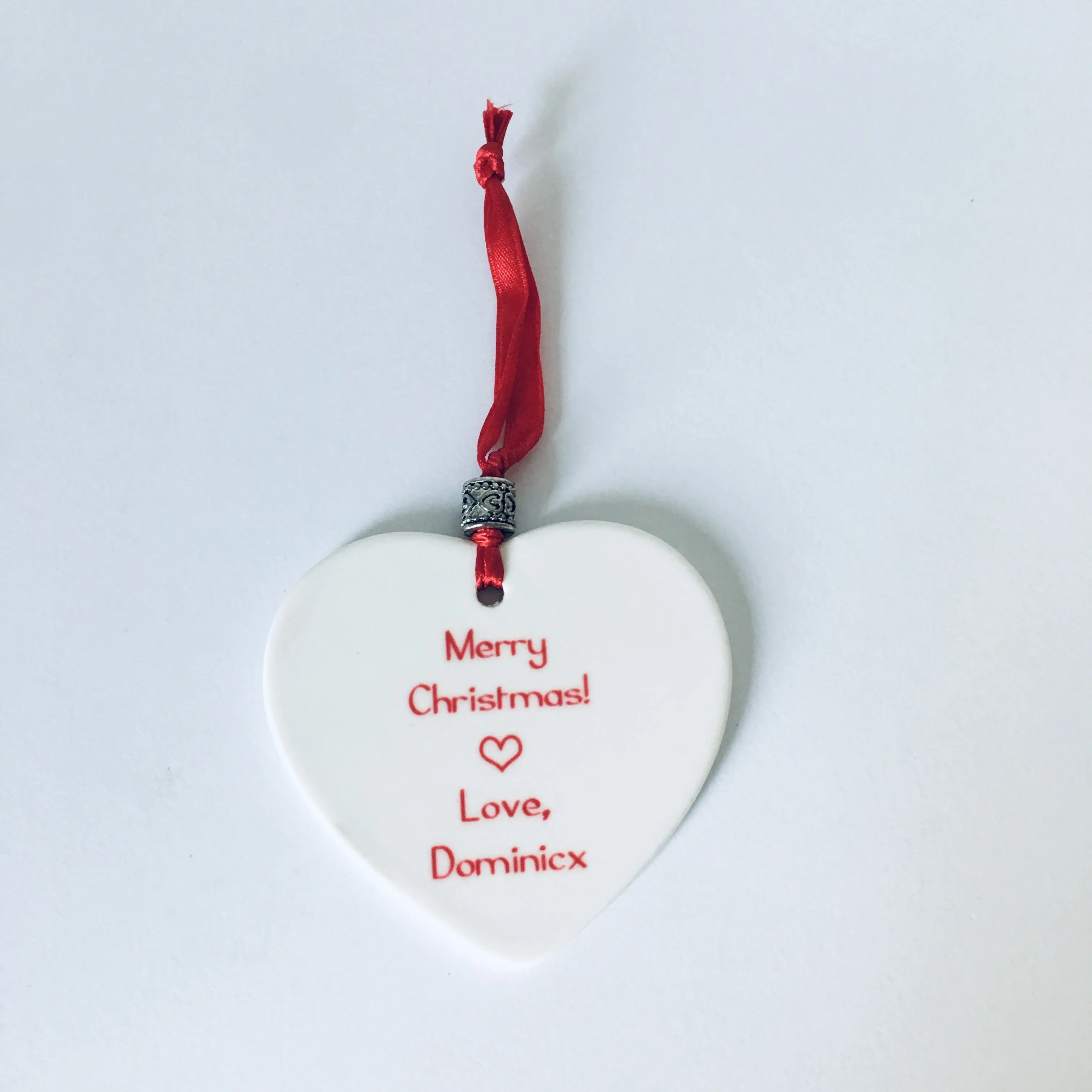 Ceramic Heart Tree Decorations – Personalised