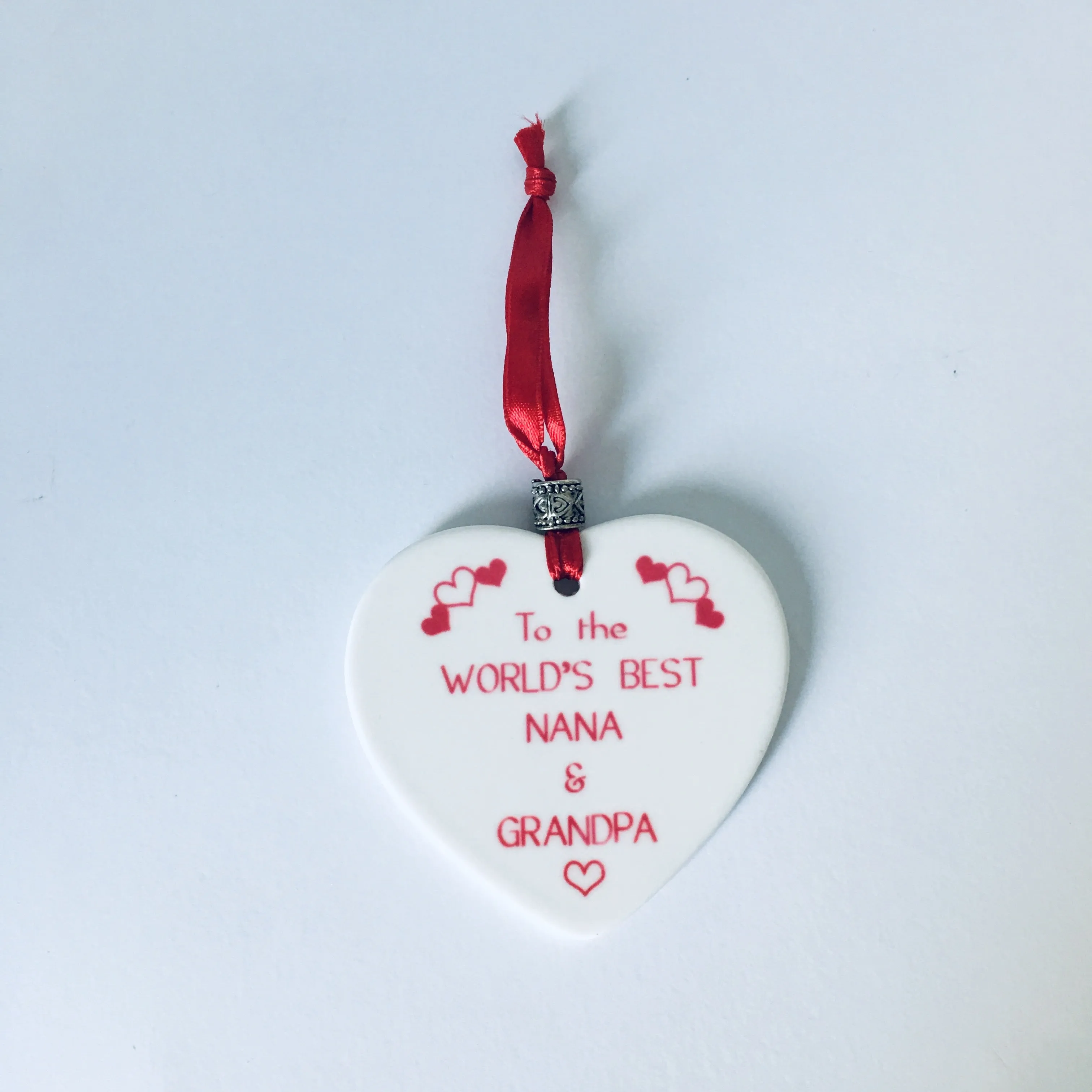 Ceramic Heart Tree Decorations – Personalised