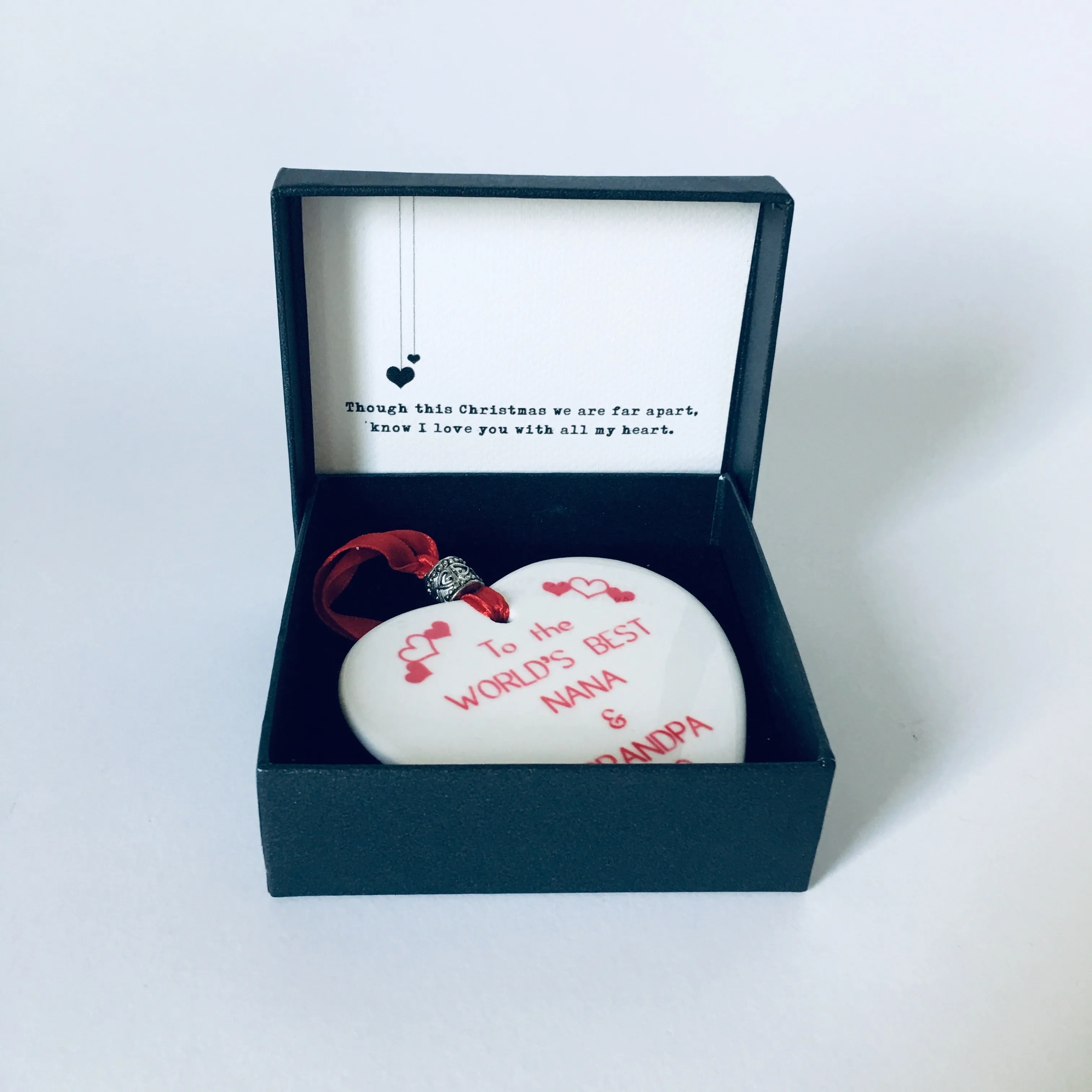 Ceramic Heart Tree Decorations – Personalised