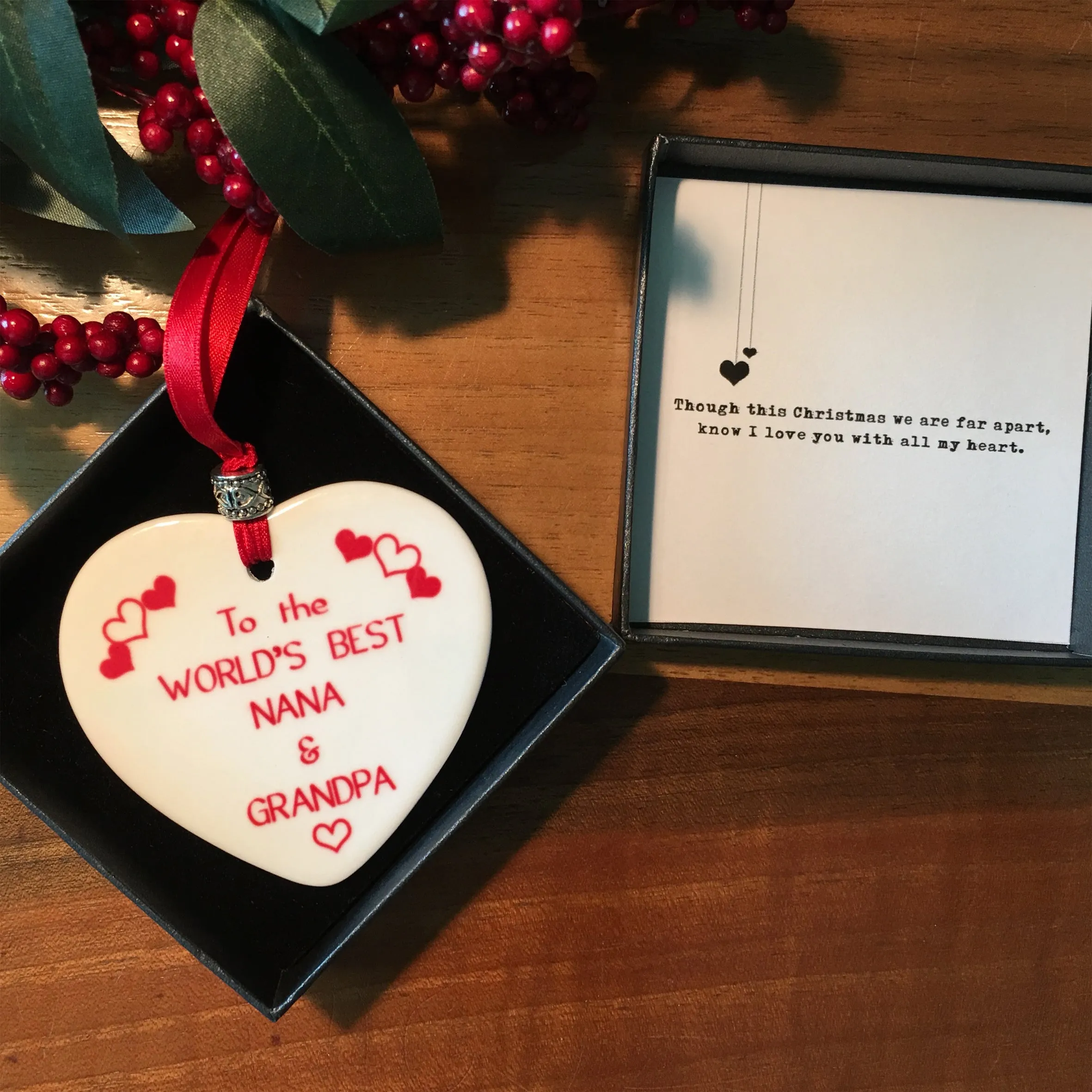 Ceramic Heart Tree Decorations – Personalised