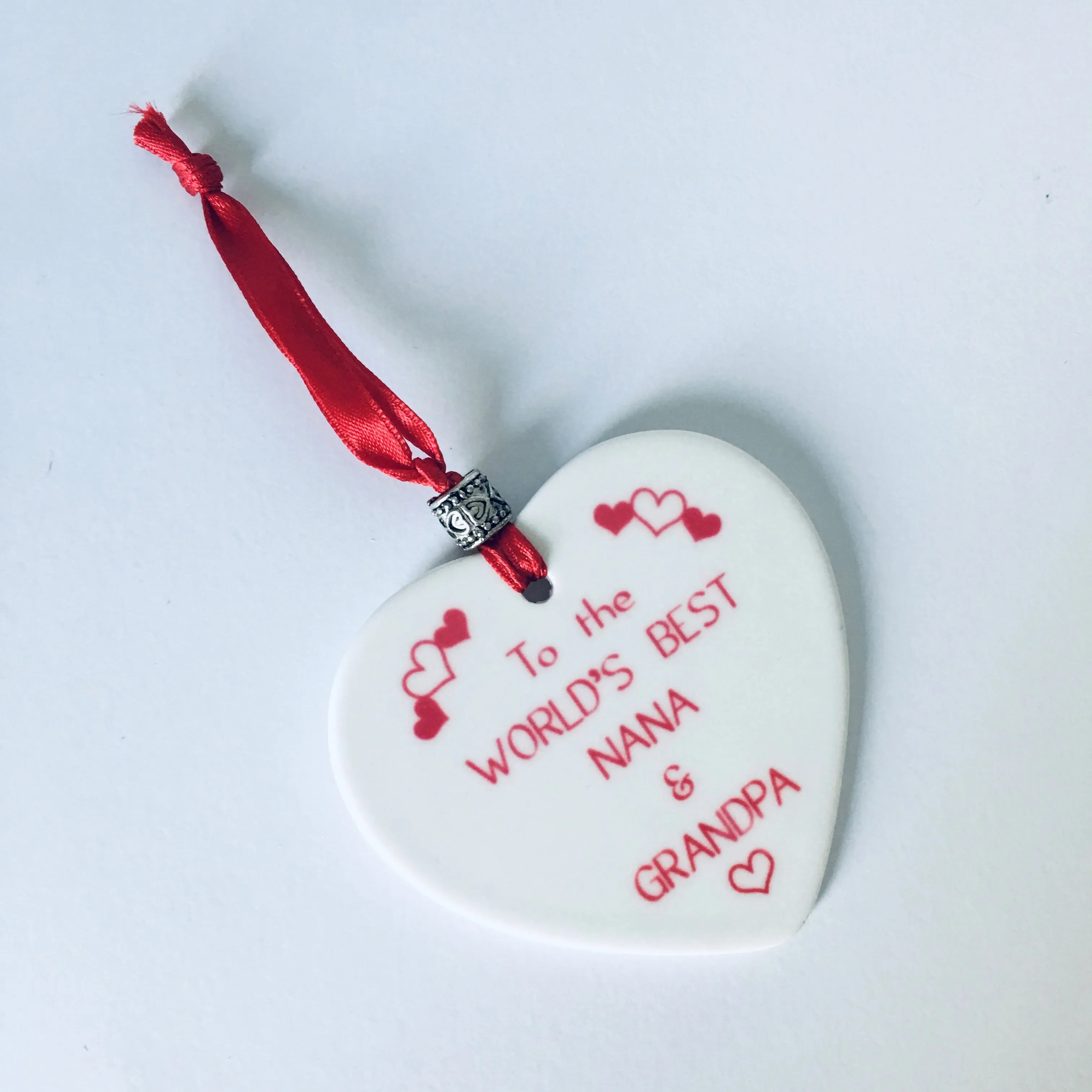 Ceramic Heart Tree Decorations – Personalised