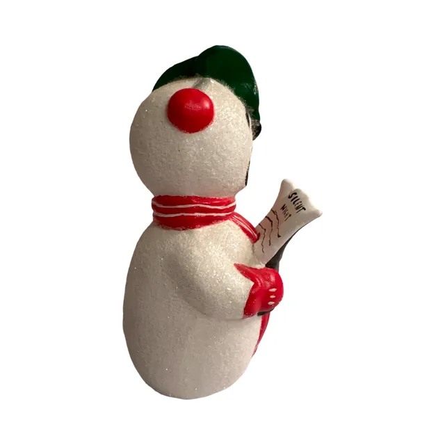 Ceramic Singing Snowman Figure