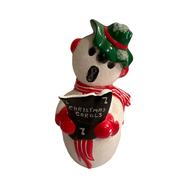Ceramic Singing Snowman Figure