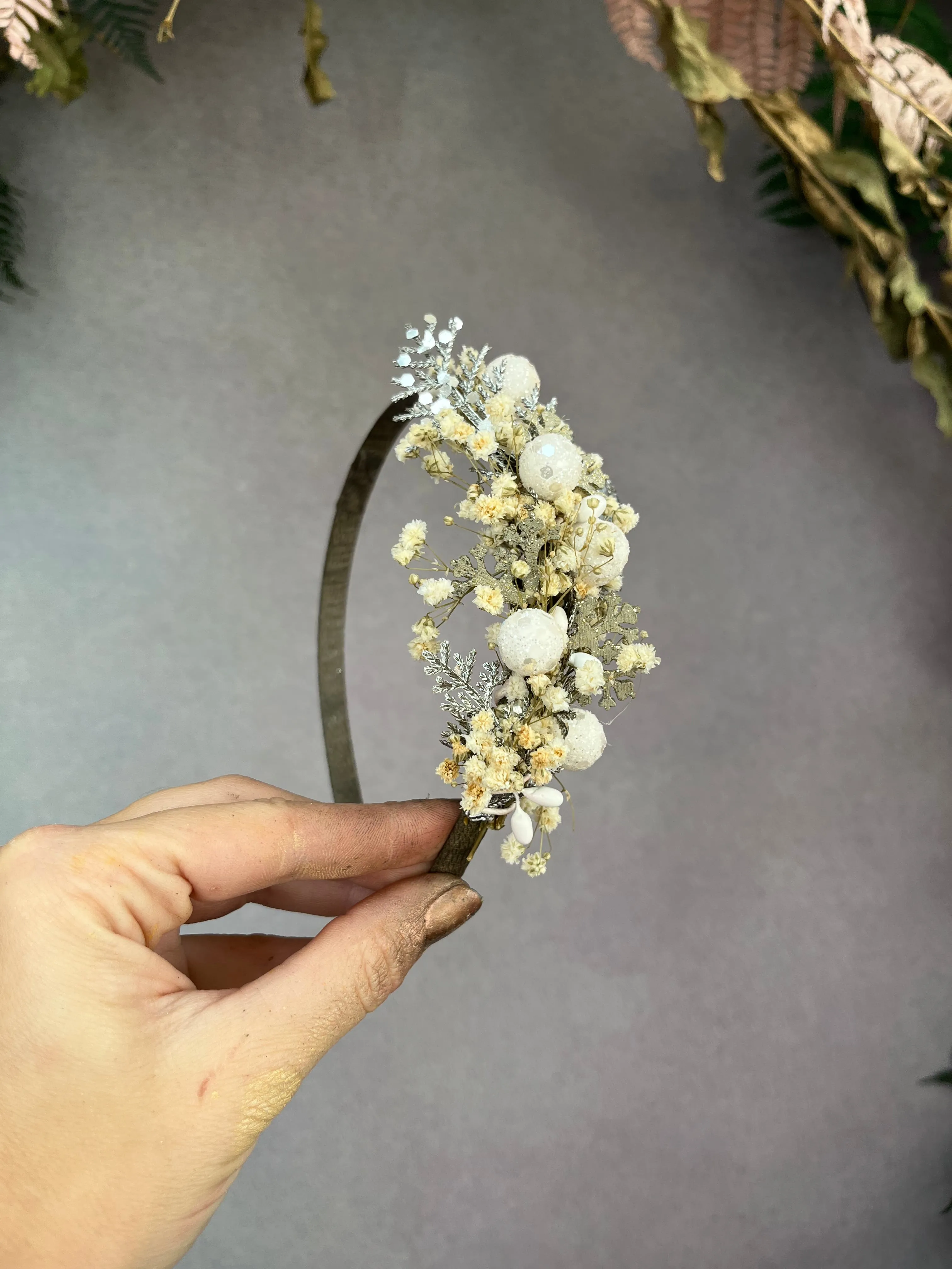 Christmas flower headband