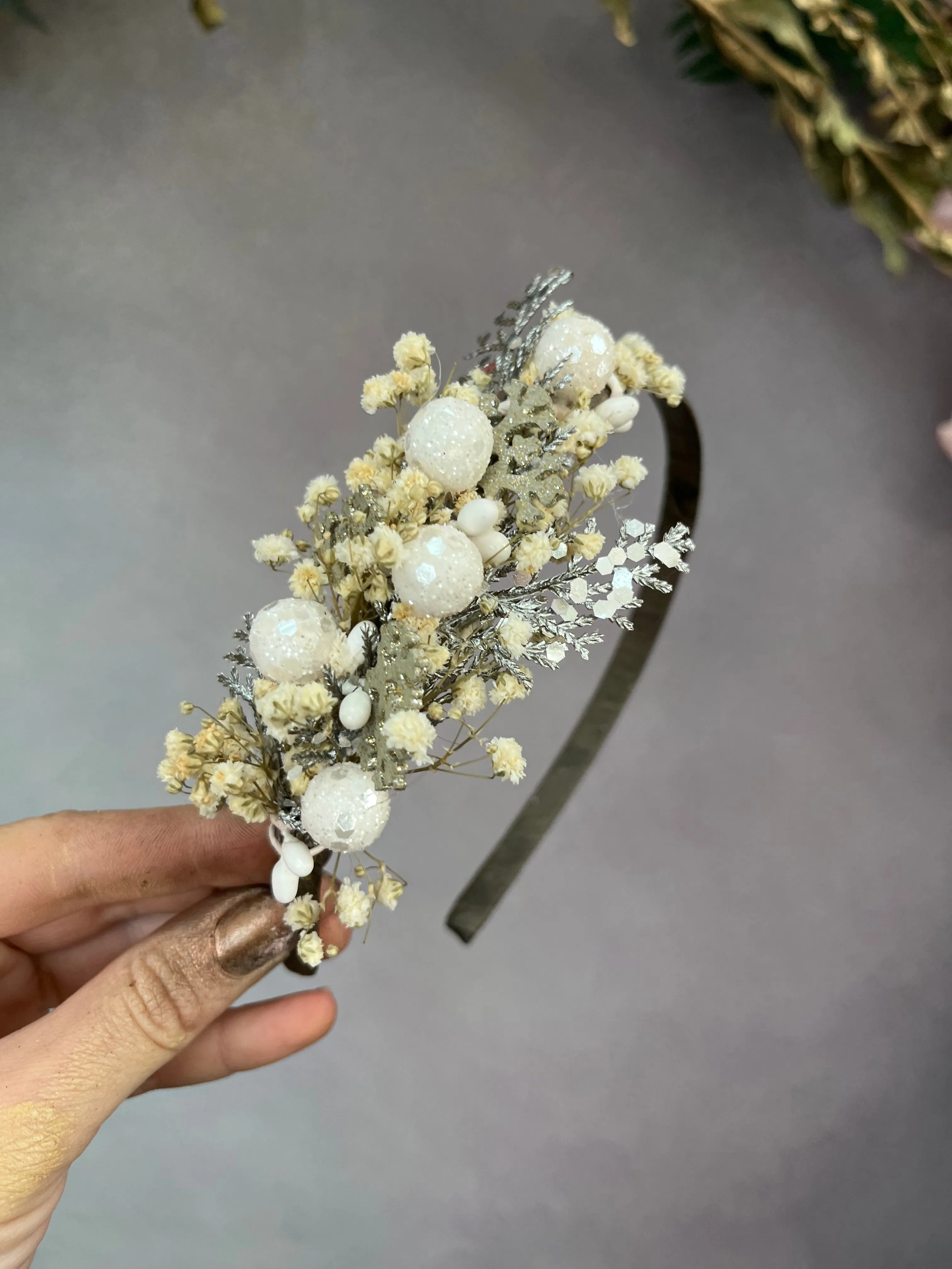 Christmas flower headband