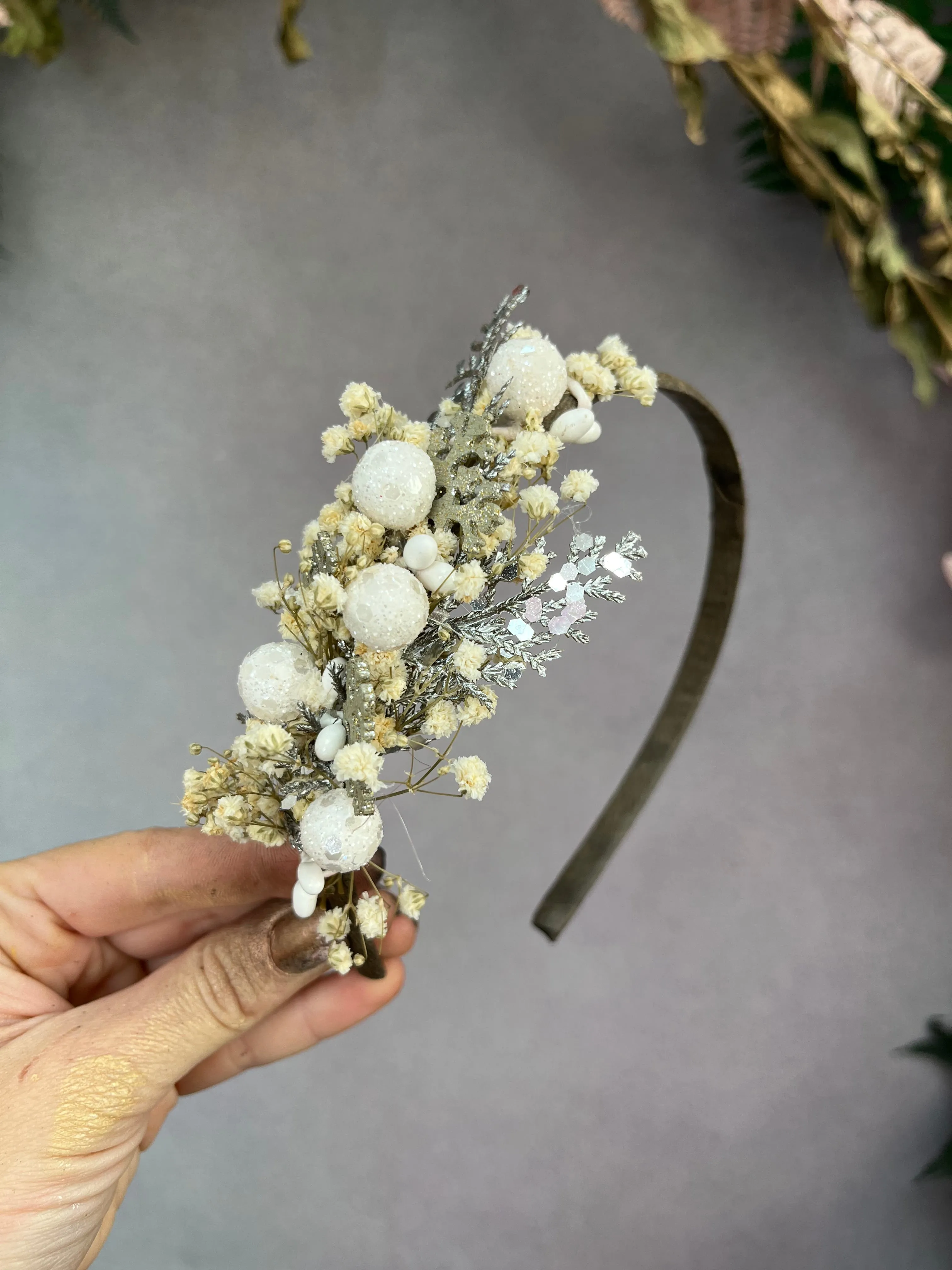 Christmas flower headband