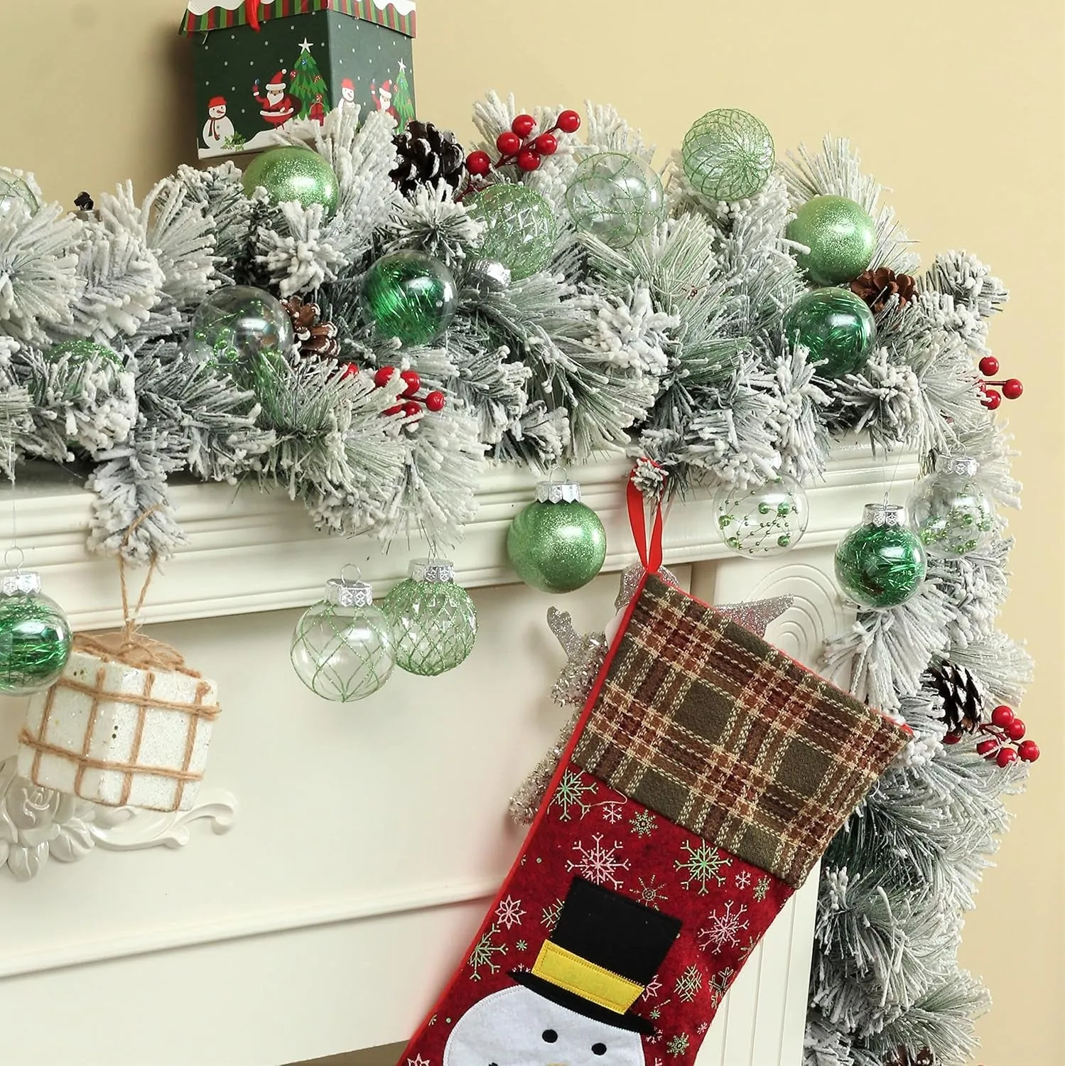 Clear Christmas Ball Ornaments, 30Ct Shatterproof