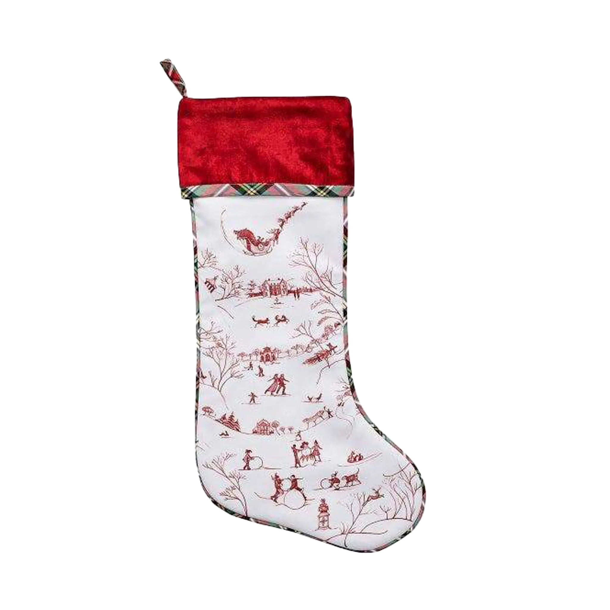 Country Estate Winter Frolic Ruby Stocking