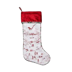 Country Estate Winter Frolic Ruby Stocking