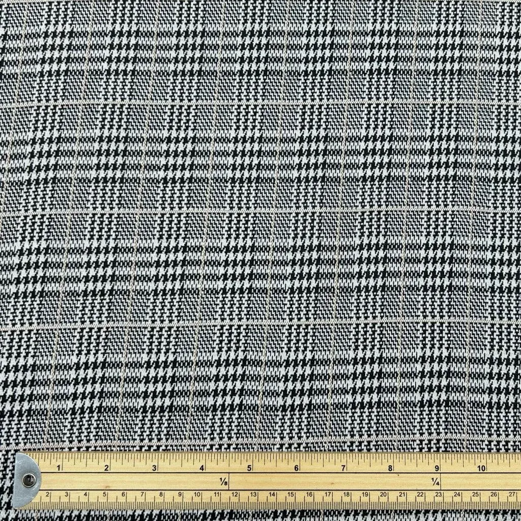 Dogtooth Checkered Knit Fabric