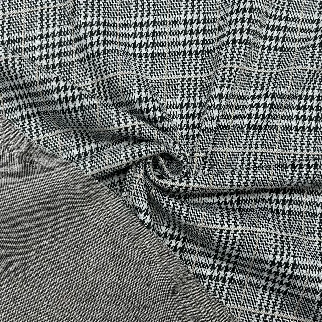 Dogtooth Checkered Knit Fabric