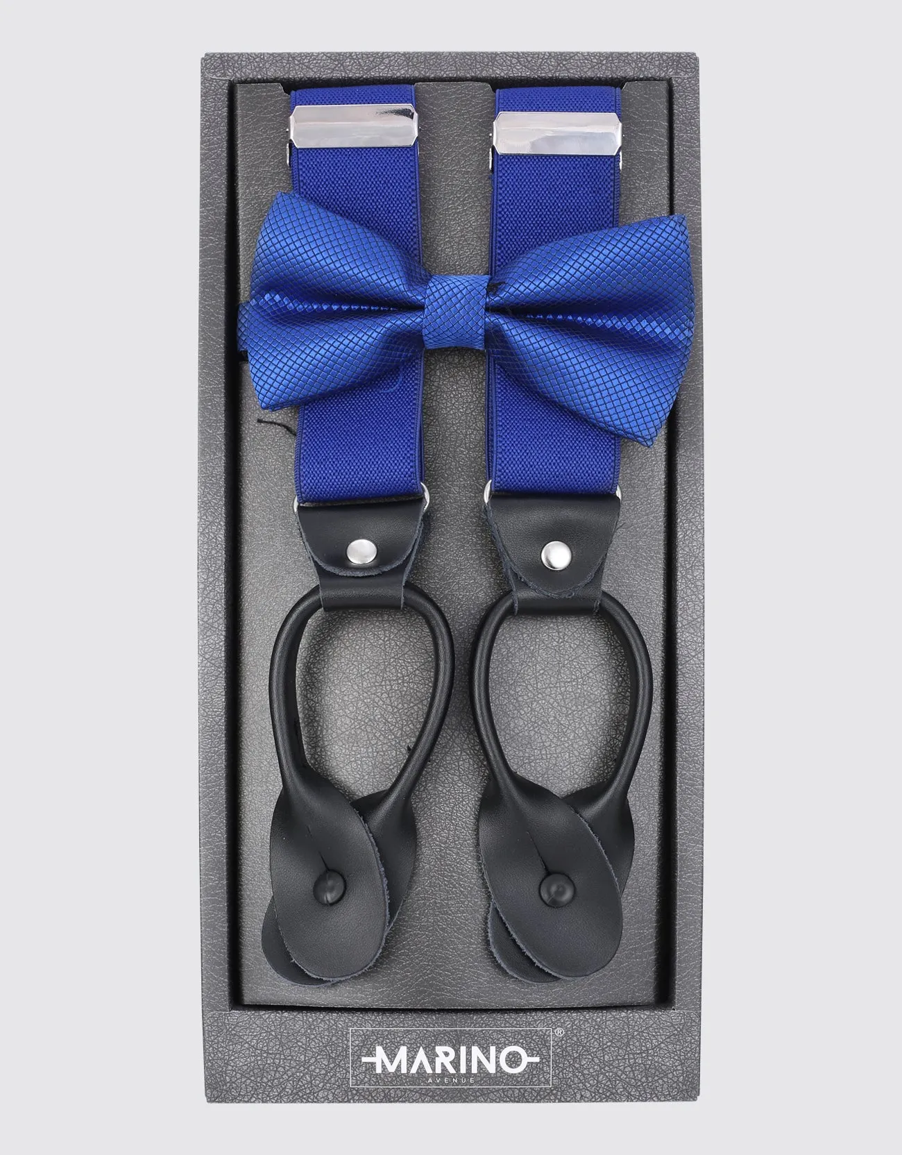 Double Looped Suspender Bow Tie Set