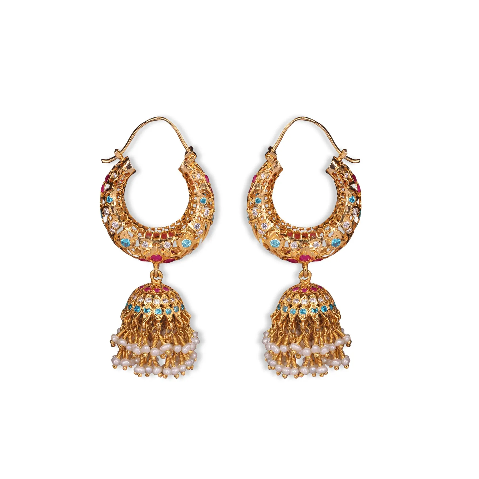 Earrings with Multi Color Stones
