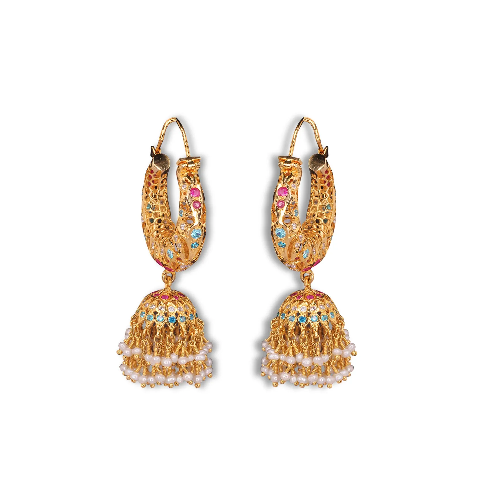 Earrings with Multi Color Stones