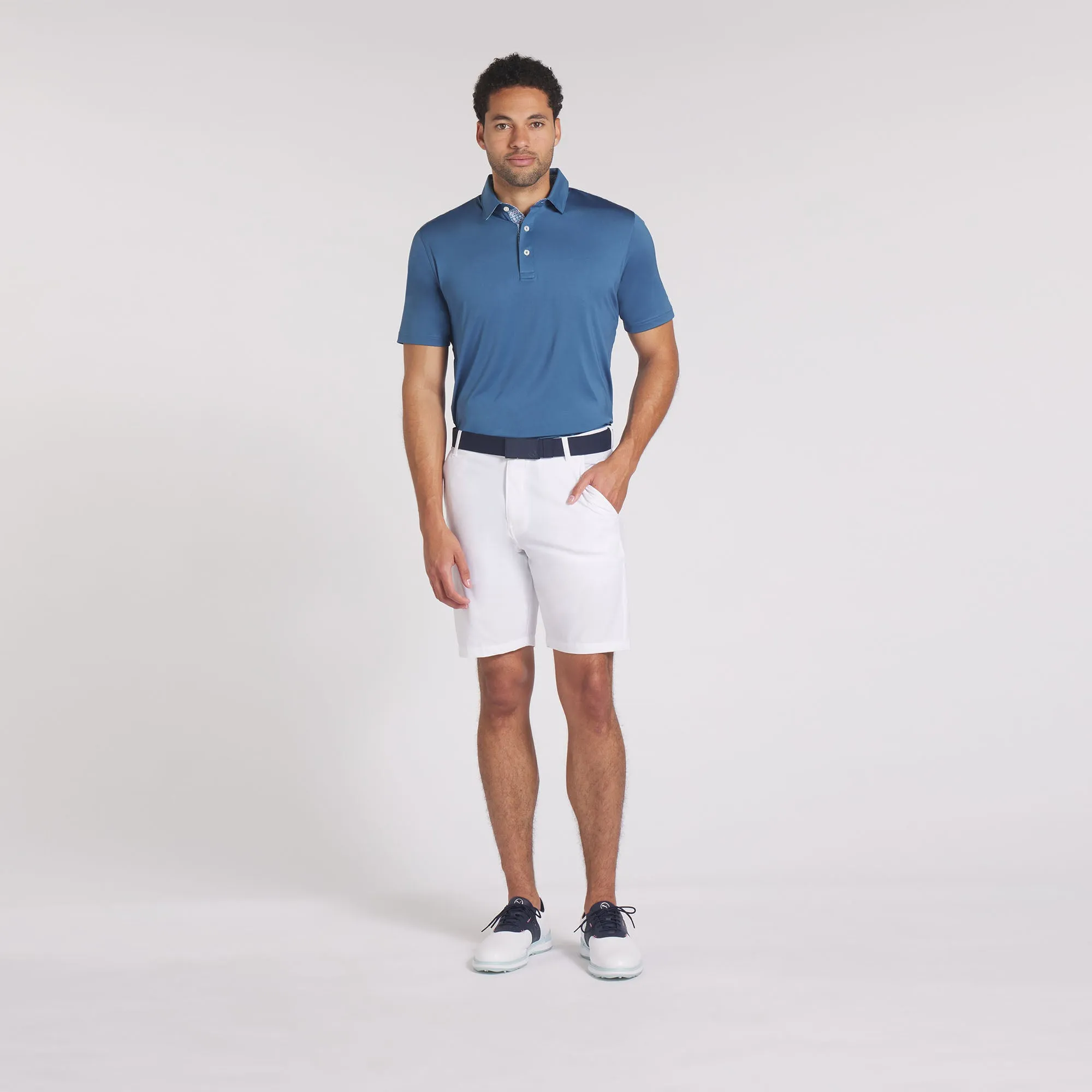 Fair Isle Trim Golf Polo