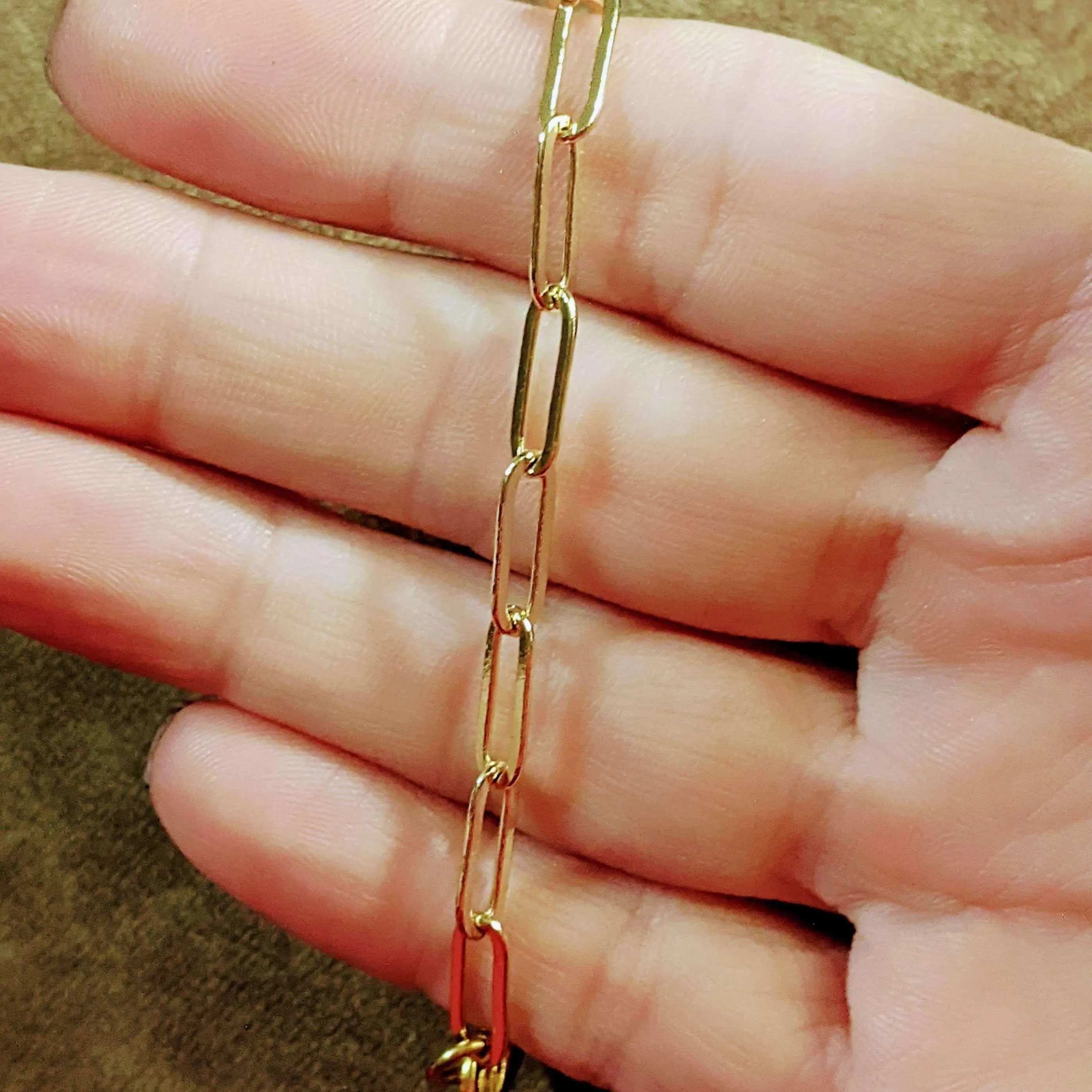 Gold Paperclip Chain Bracelet