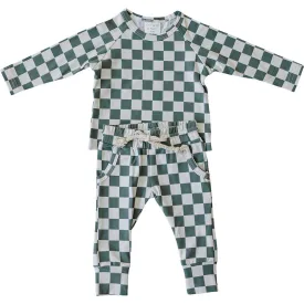 Green Checkered Two-piece Pocket Set
