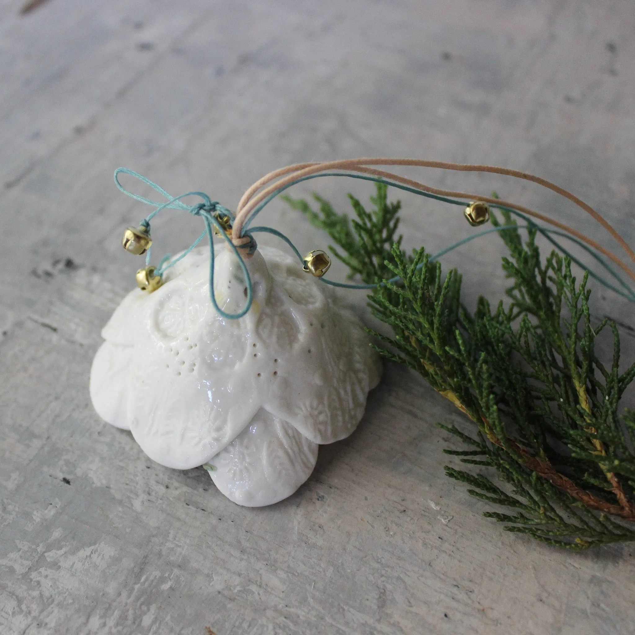 Hanging Porcelain Bell Ornaments