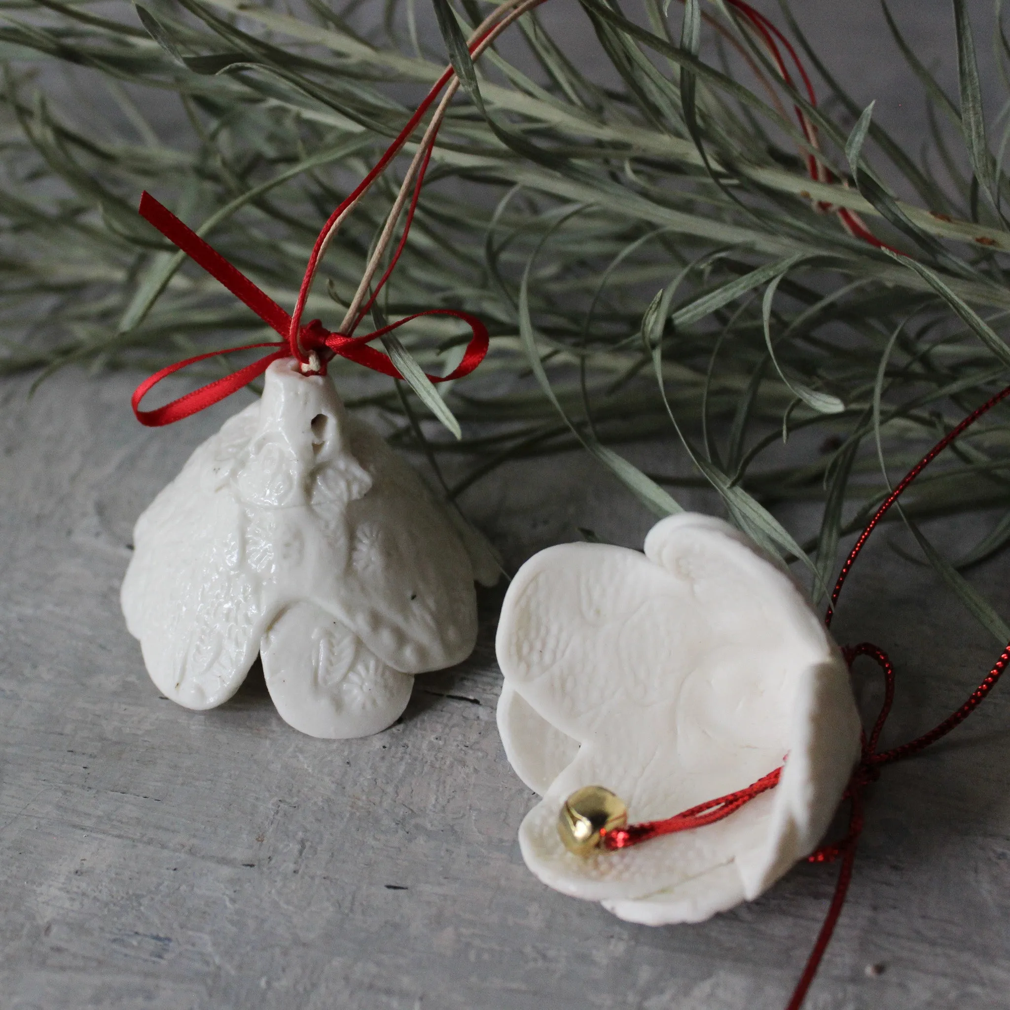Hanging Porcelain Bell Ornaments