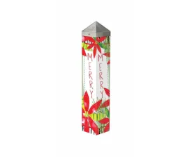 Holly Jolly Poinsettias 20" Art Pole