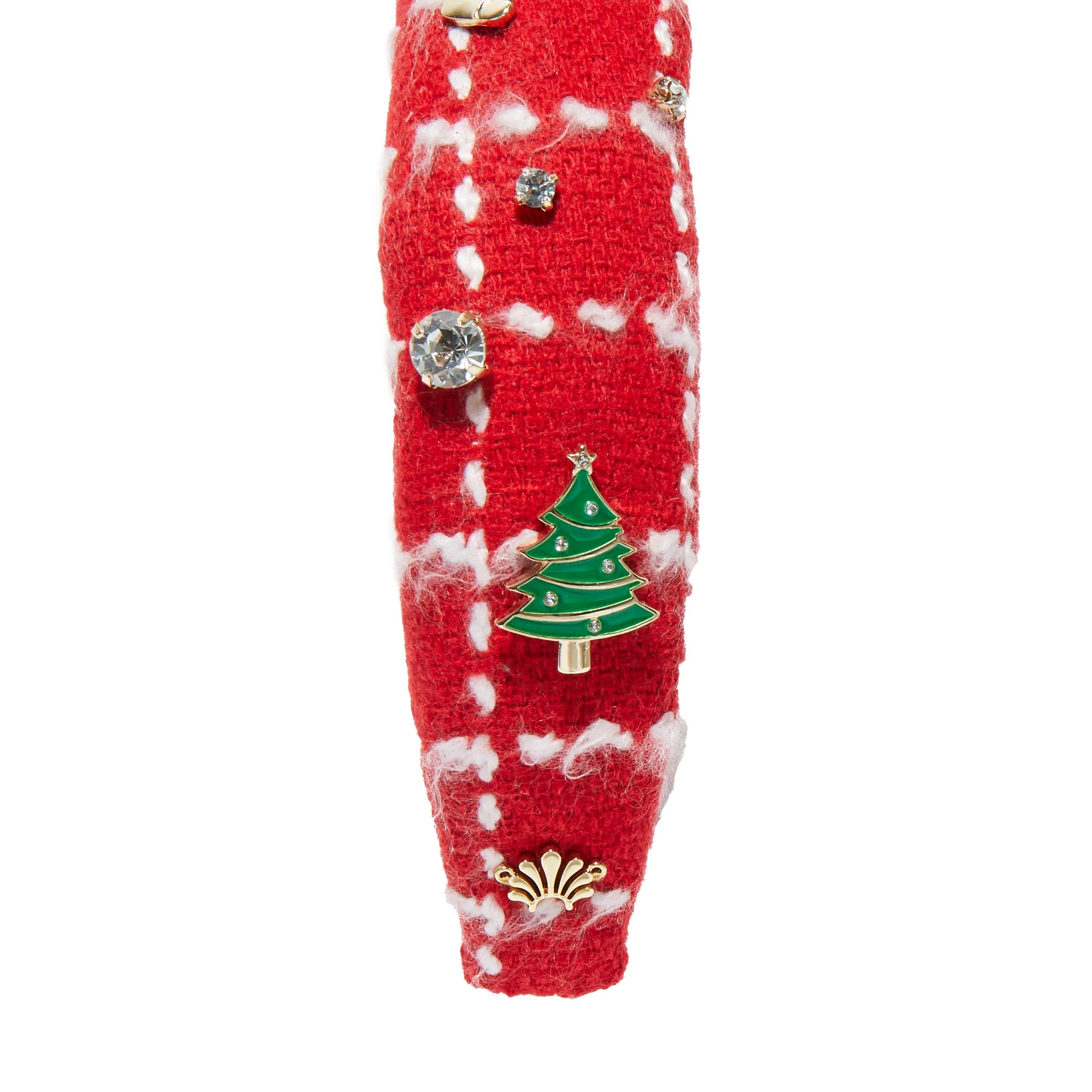 HOLLY RED KIDS CHRISTMAS STOCKING KNOTTED HEADBAND