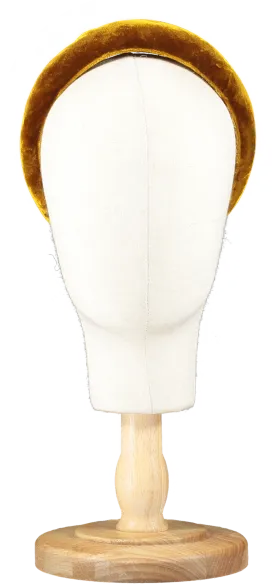 Jennifer Behr Yellow Thada Headband - Velvet One Size