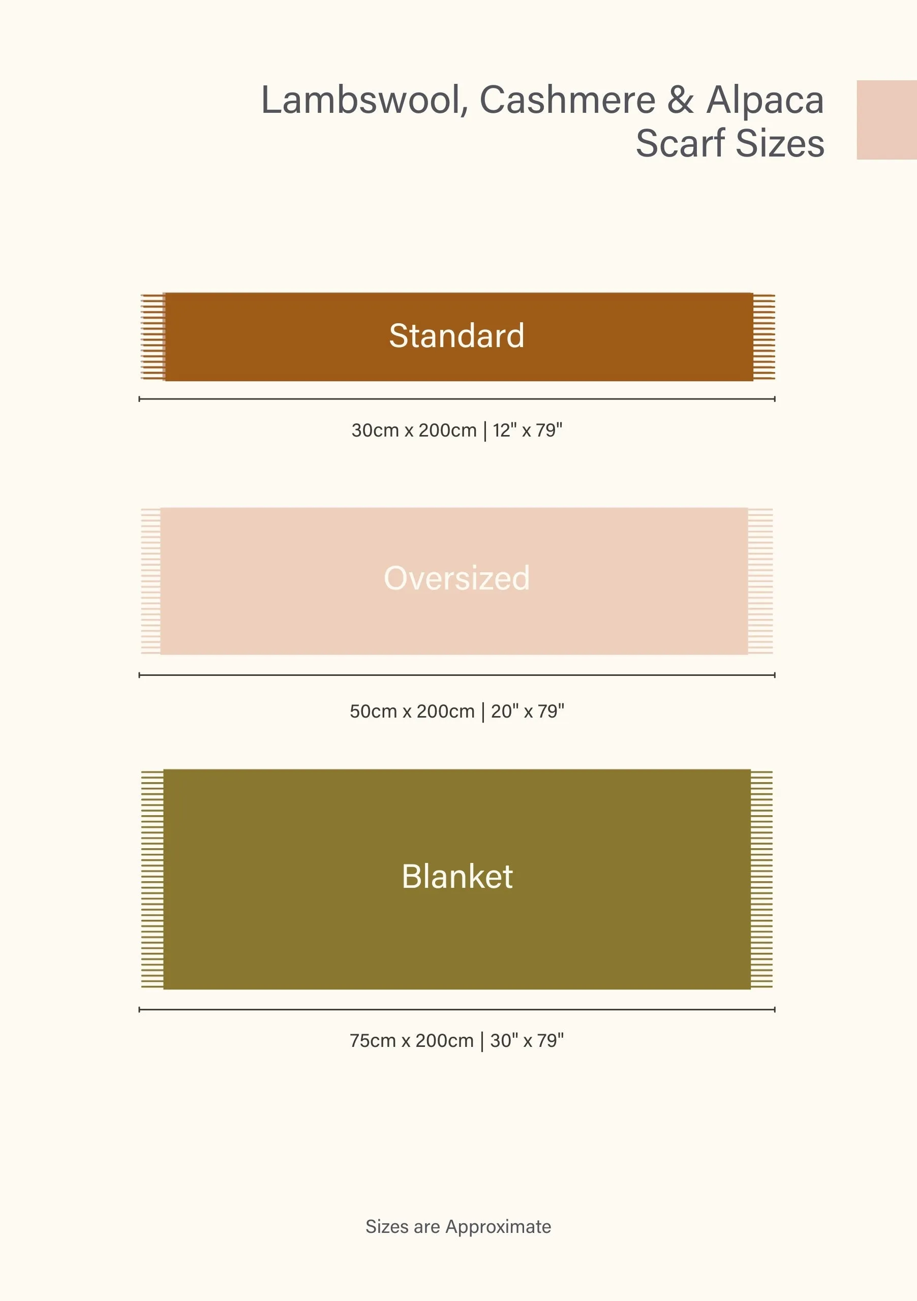 Lambswool Oversized Scarf in Camel Houndstooth