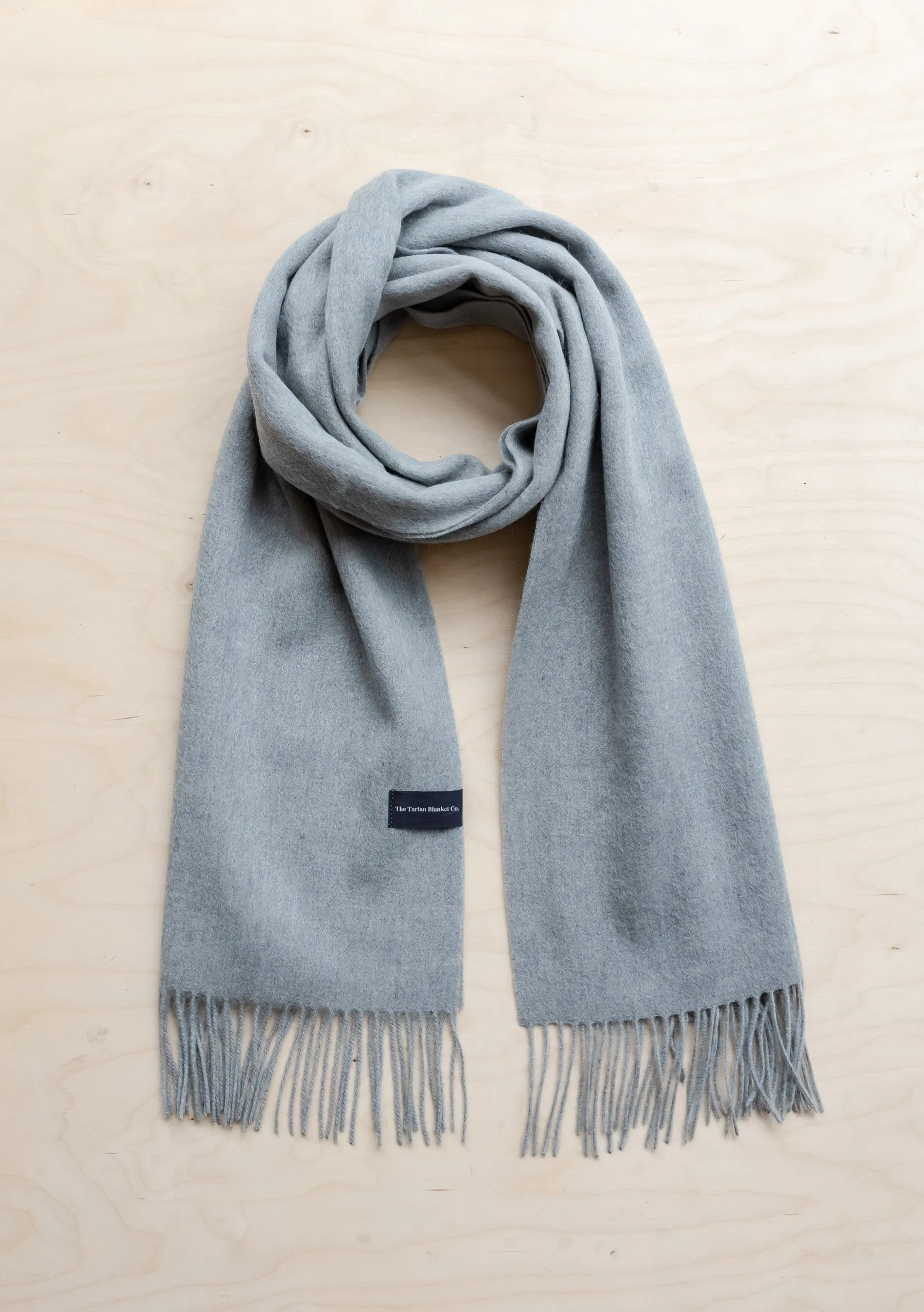 Lambswool Oversized Scarf in Light Grey Melange